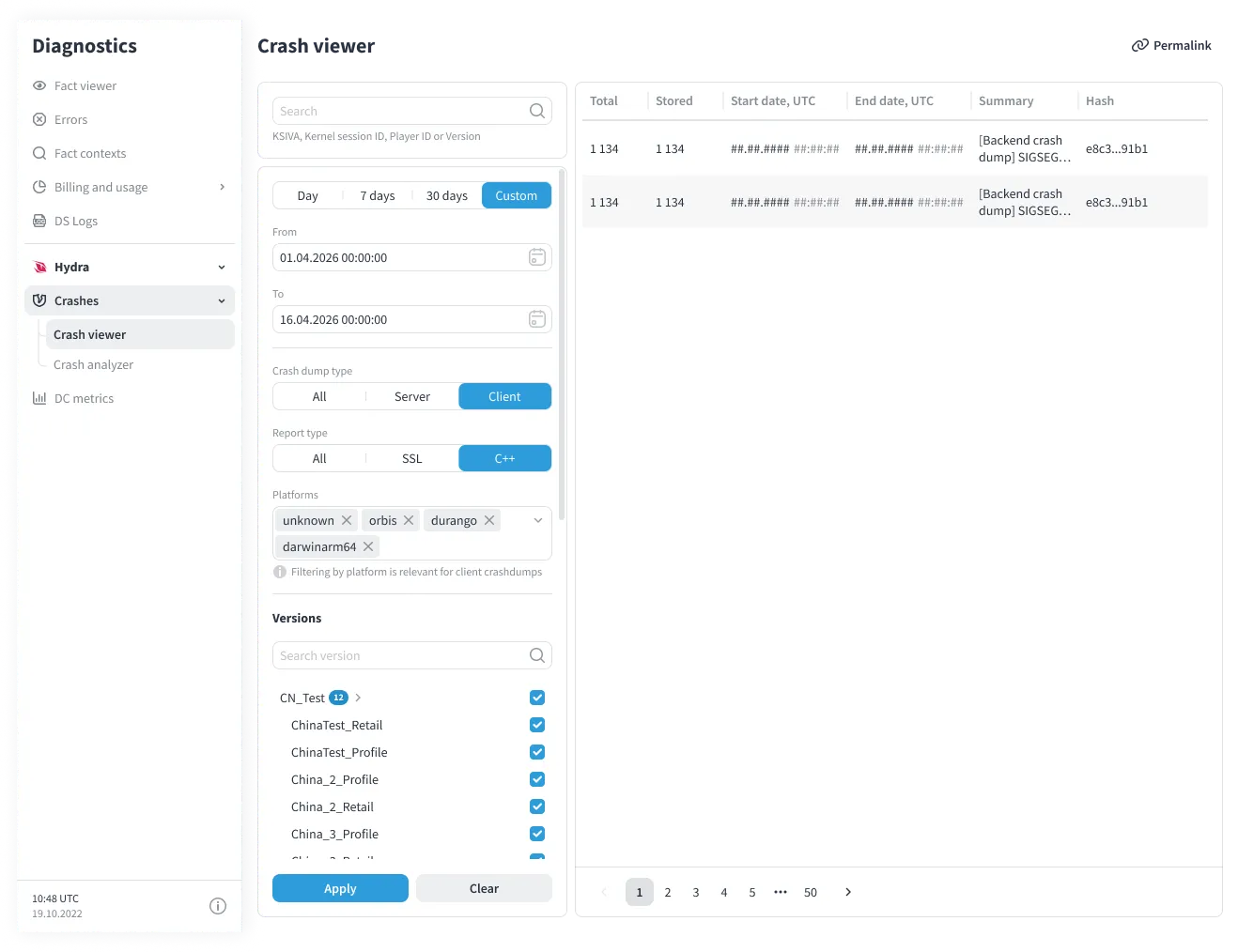 Fact Viewer on Developers portal